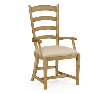 Traditional Natural Oak Ladderback Arm Chair