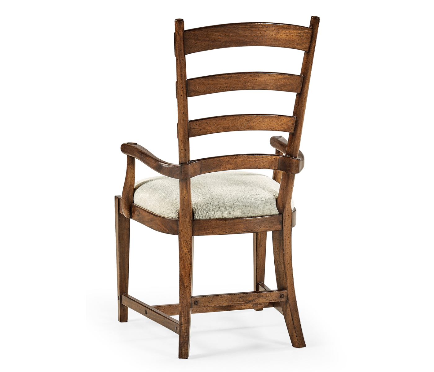Casual Walnut Ladderback Arm Chair