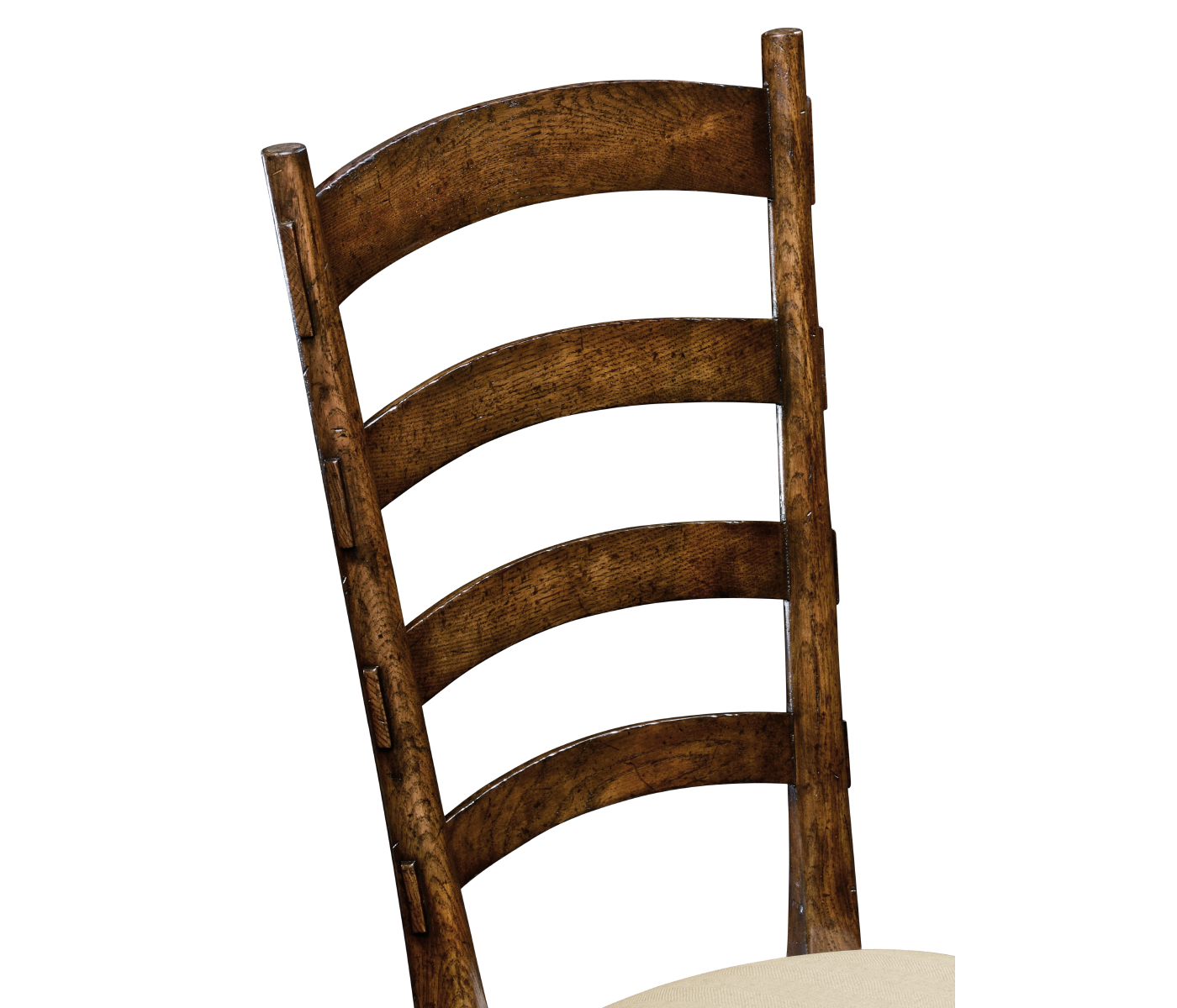 Traditional Dark Oak Ladderback Side Chair