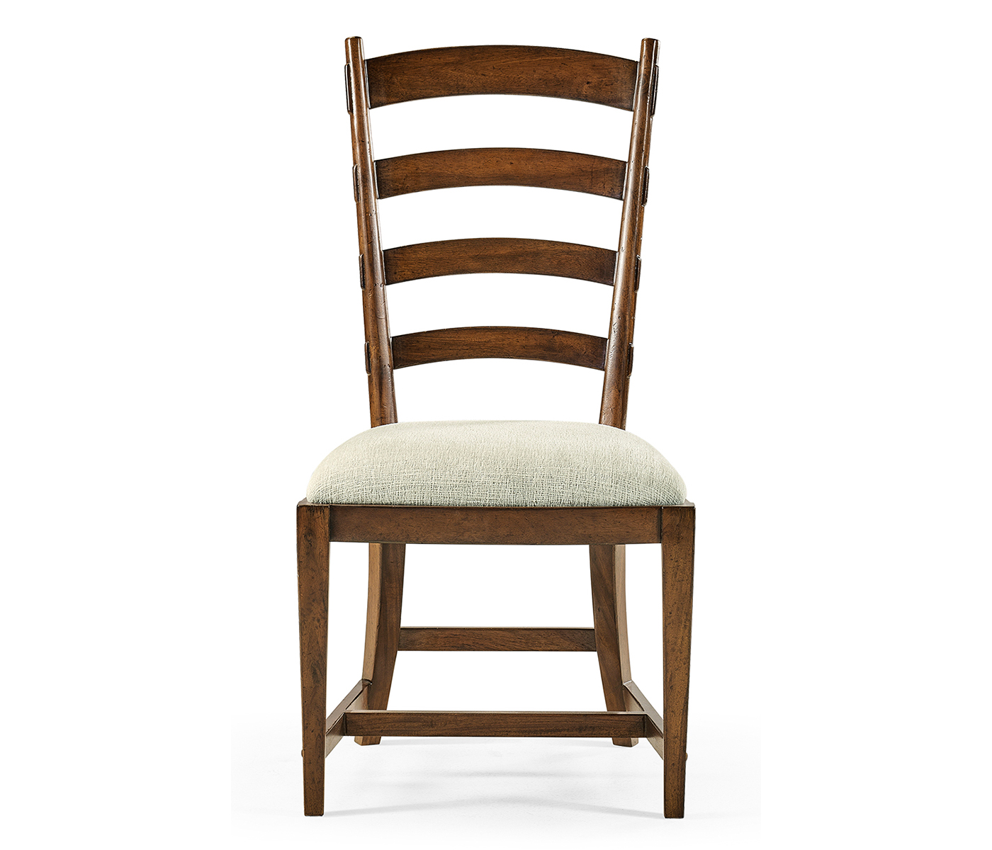Casual Walnut Ladderback Side Chair