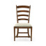Casual Walnut Ladderback Side Chair