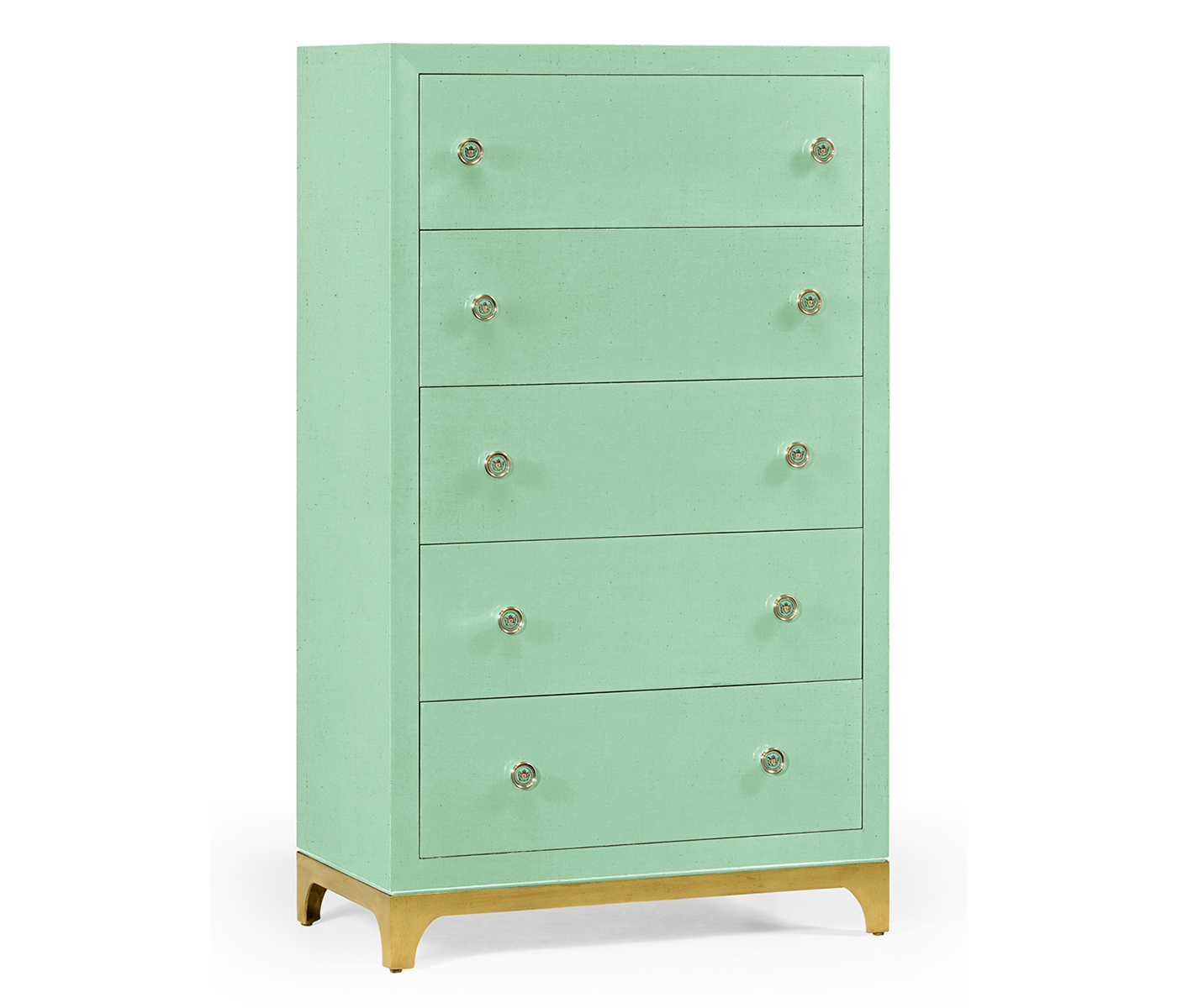 Tall chest with blazer buttons (Robin's Egg/Gold)