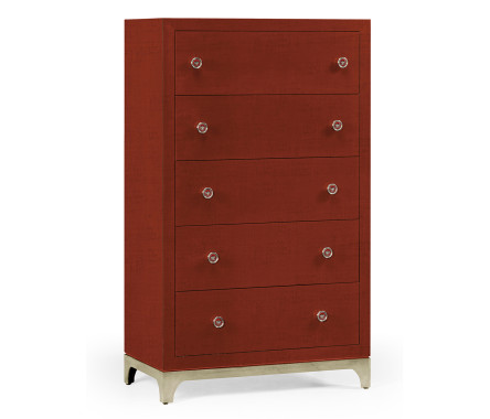 Tall chest with blazer buttons (Lipstick/Silver)