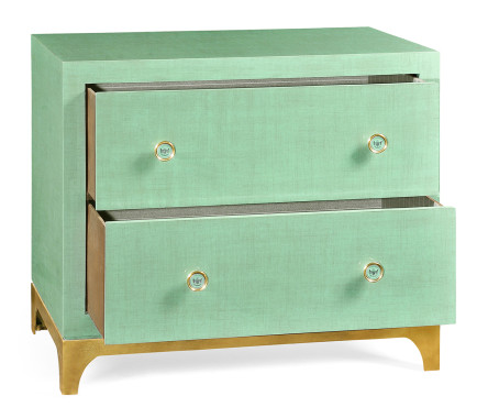 Robin's Egg & Gold Low Chest