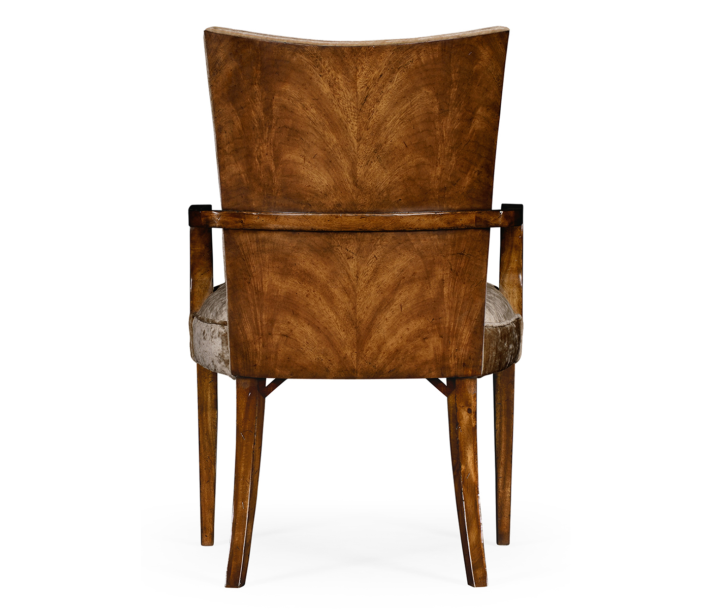 Biedermeier Style Walnut Dining Arm Chair
