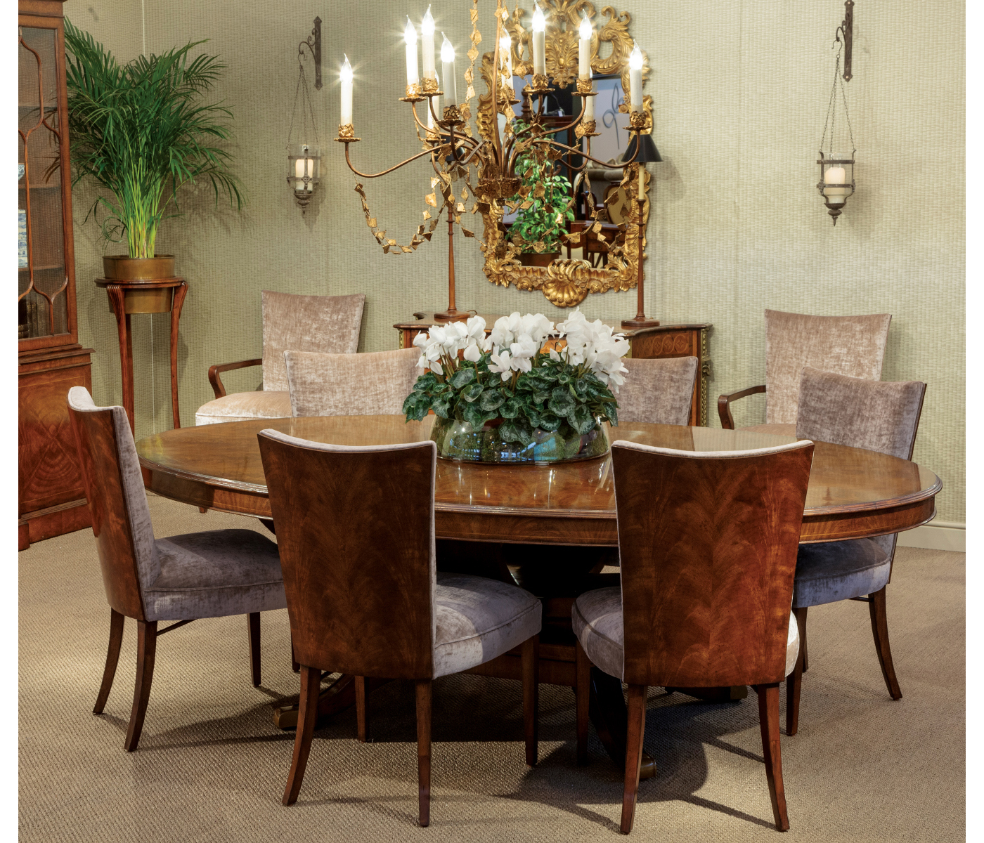 Biedermeier Style Mahogany Dining Arm Chair