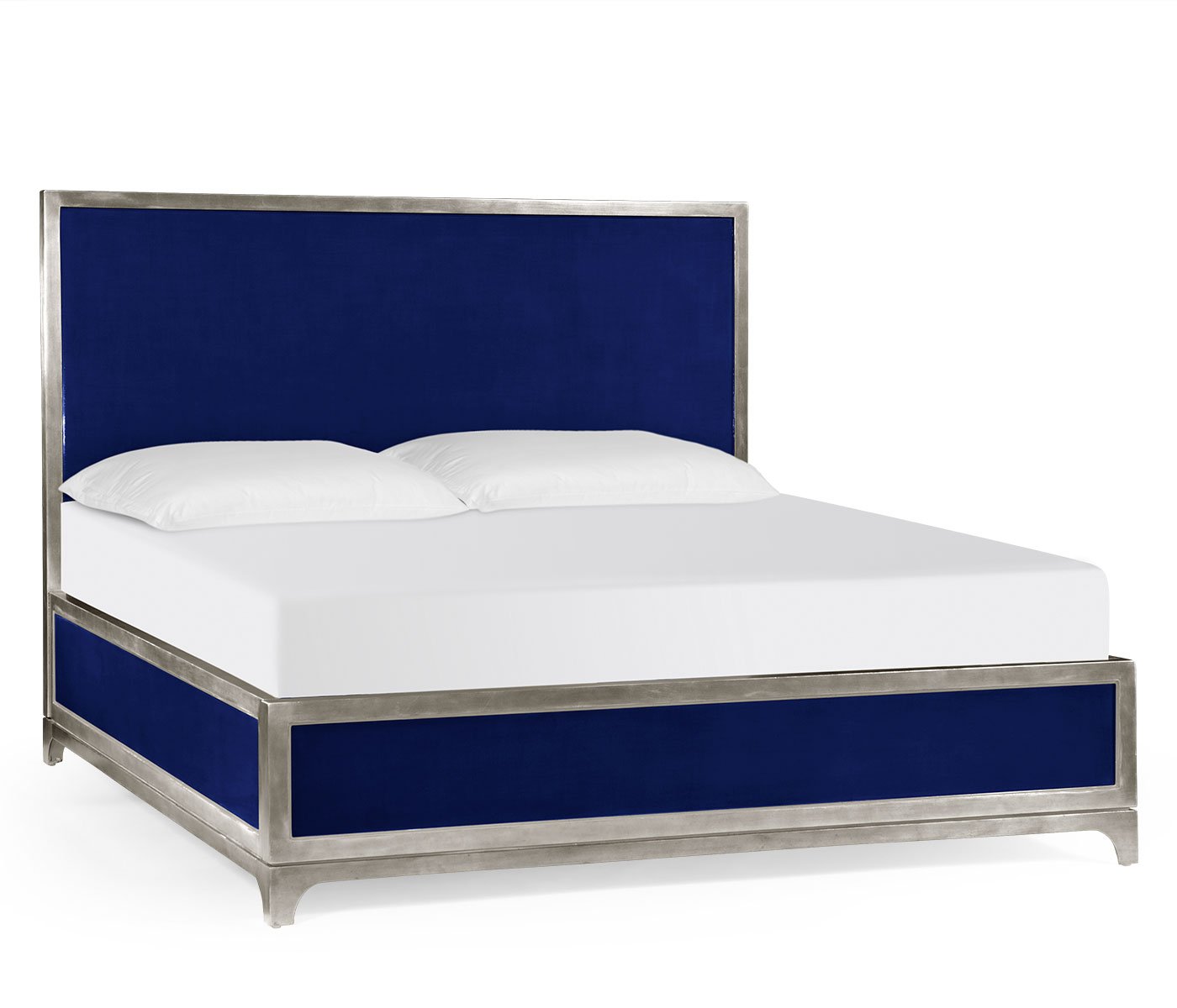 Royal Navy & Silver Cali King Bed