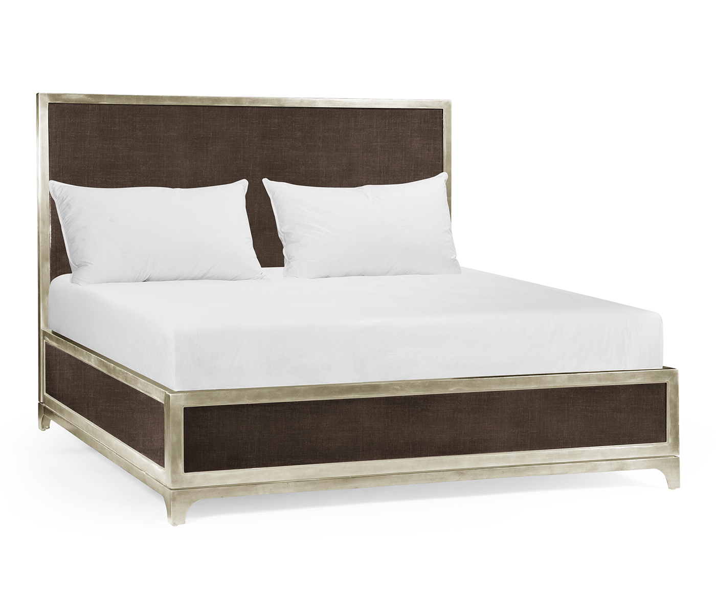 Coffee & Silver UK King Bed