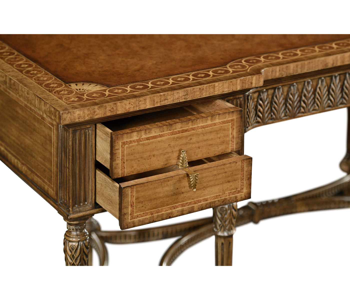 Napoleon III style writing table with fine inlay