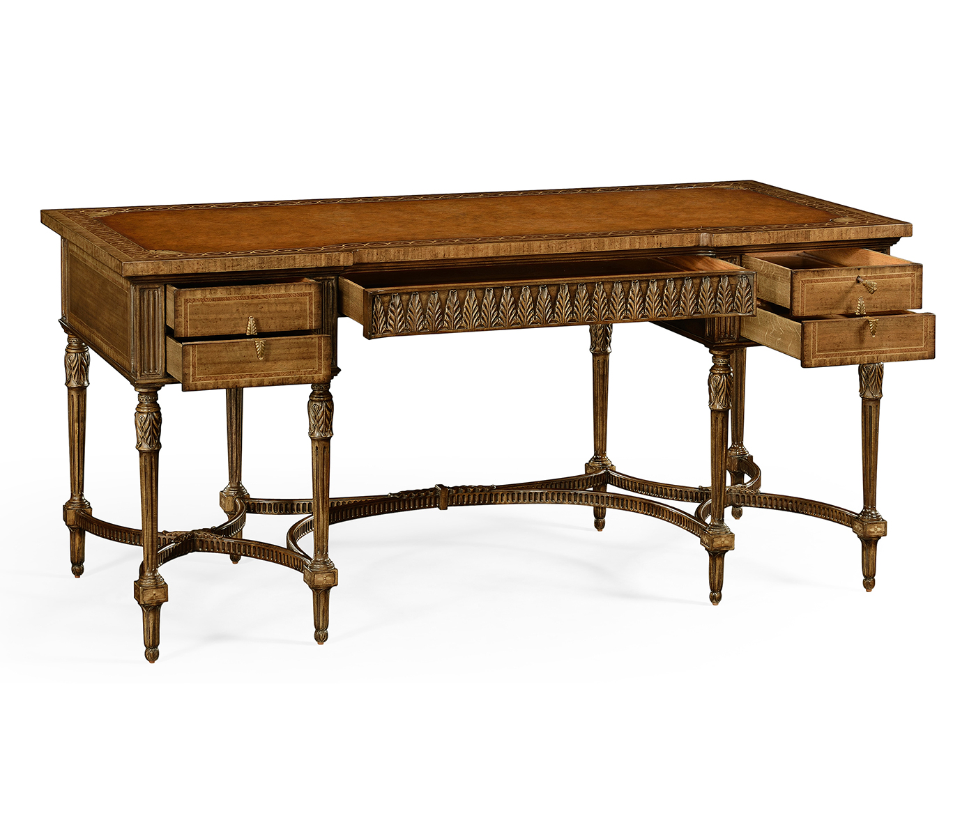 Napoleon III style writing table with fine inlay
