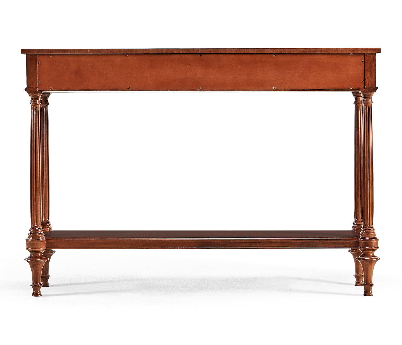 French style Mahogany console with brass gallery