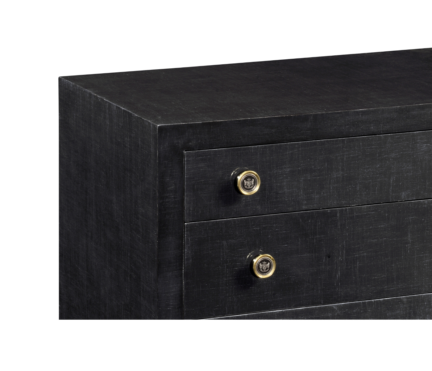 Charcoal & Gold Double Low Chest