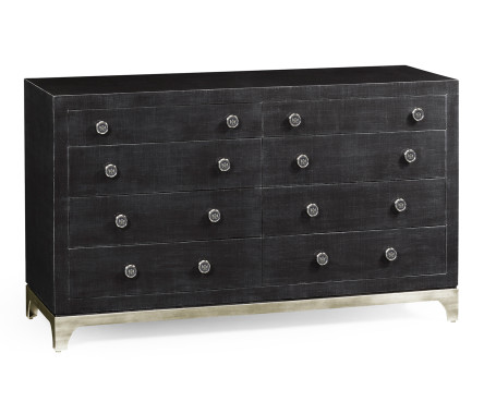 Charcoal & Silver Double Low Chest