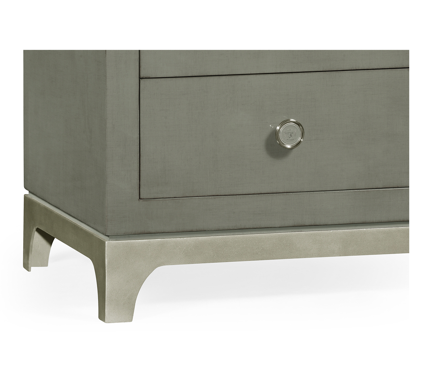 Slate & Silver Double Low Chest