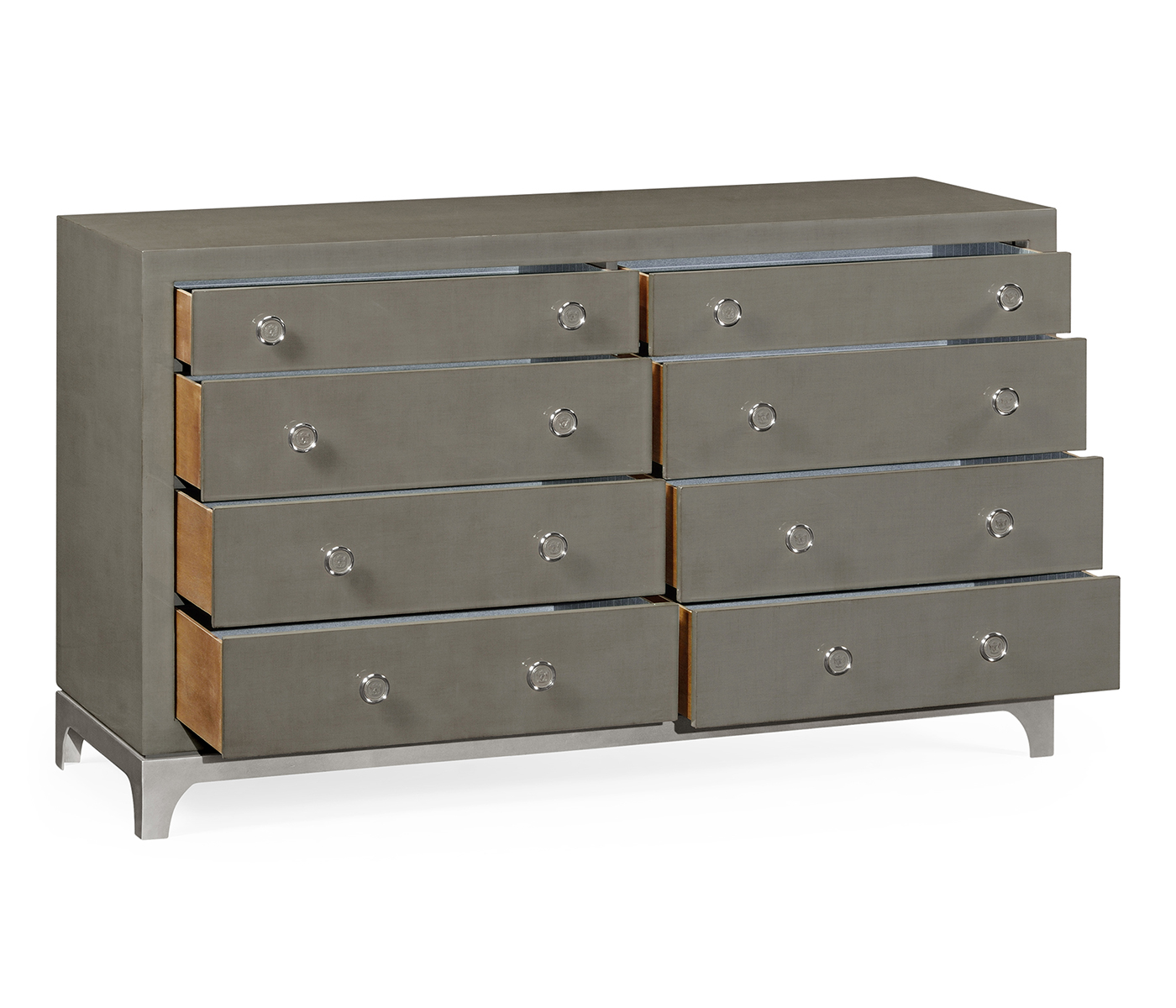 Slate & Silver Double Low Chest