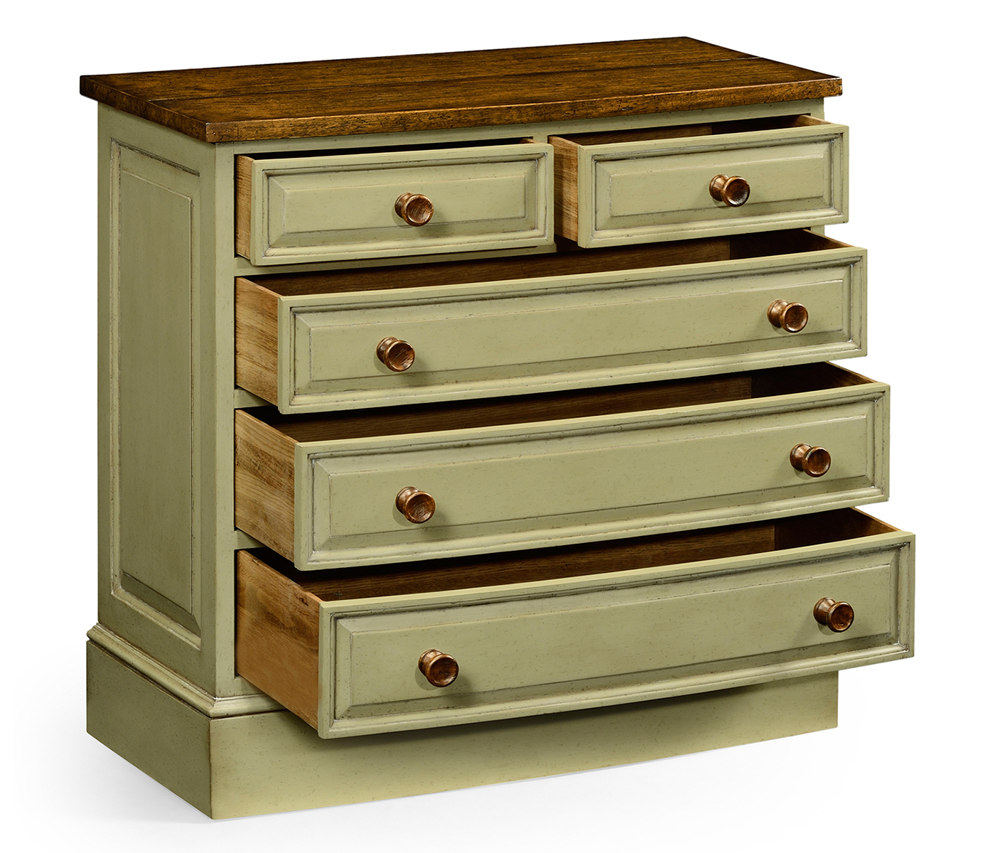 Gustavian Style Bow Fronted Chest