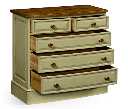 Gustavian Style Bow Fronted Chest