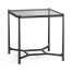 Distressed Bronze Square Side Table