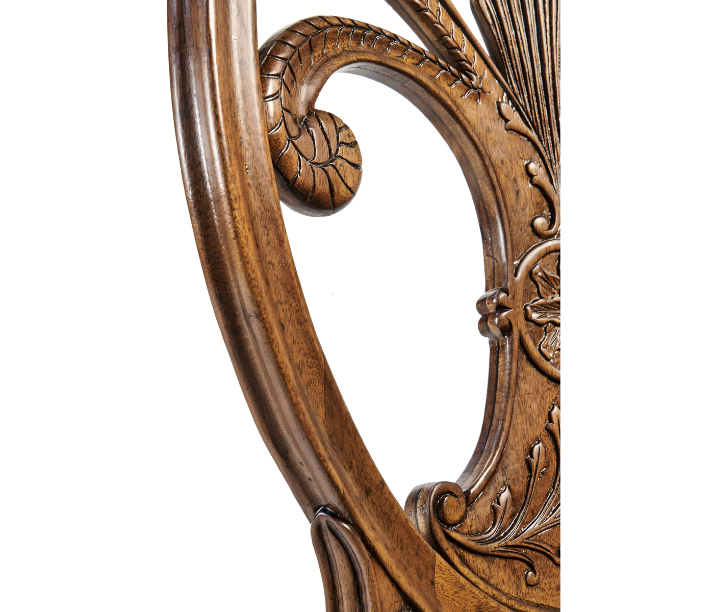 Sheraton Walnut Oval Back Side Chair