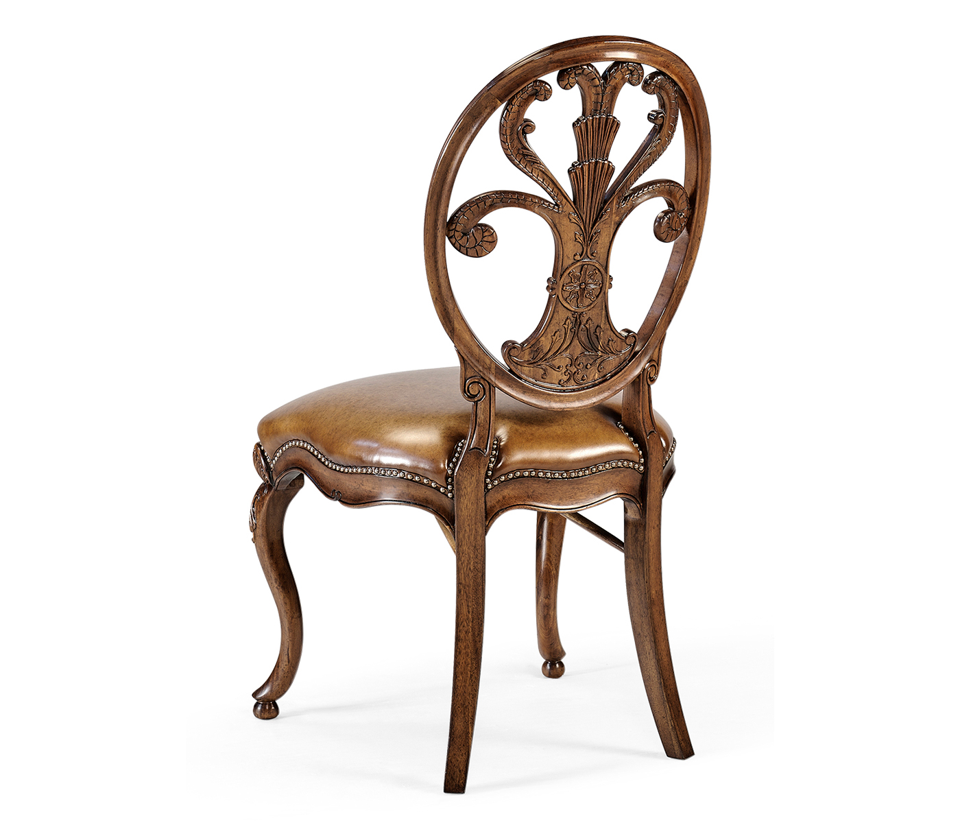 Sheraton Walnut Oval Back Side Chair