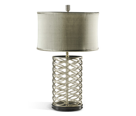 Silver Interlaced Iron Table Lamp