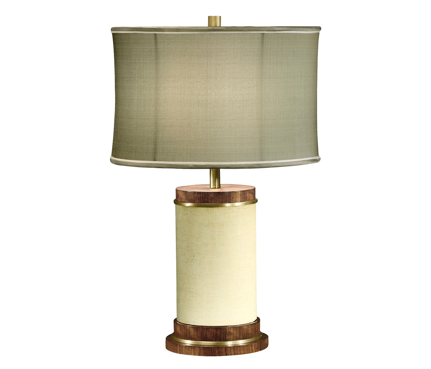 Ivory Finish Hyedua Circular Table Lamp
