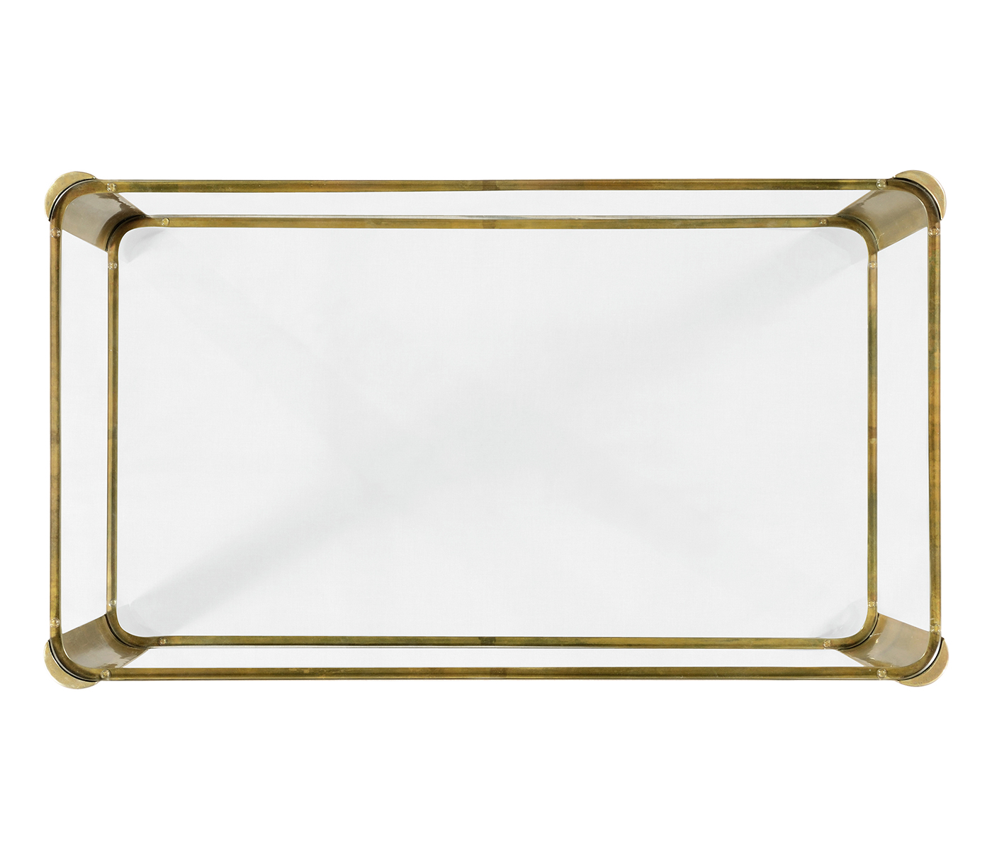 Brass & Glass End Table