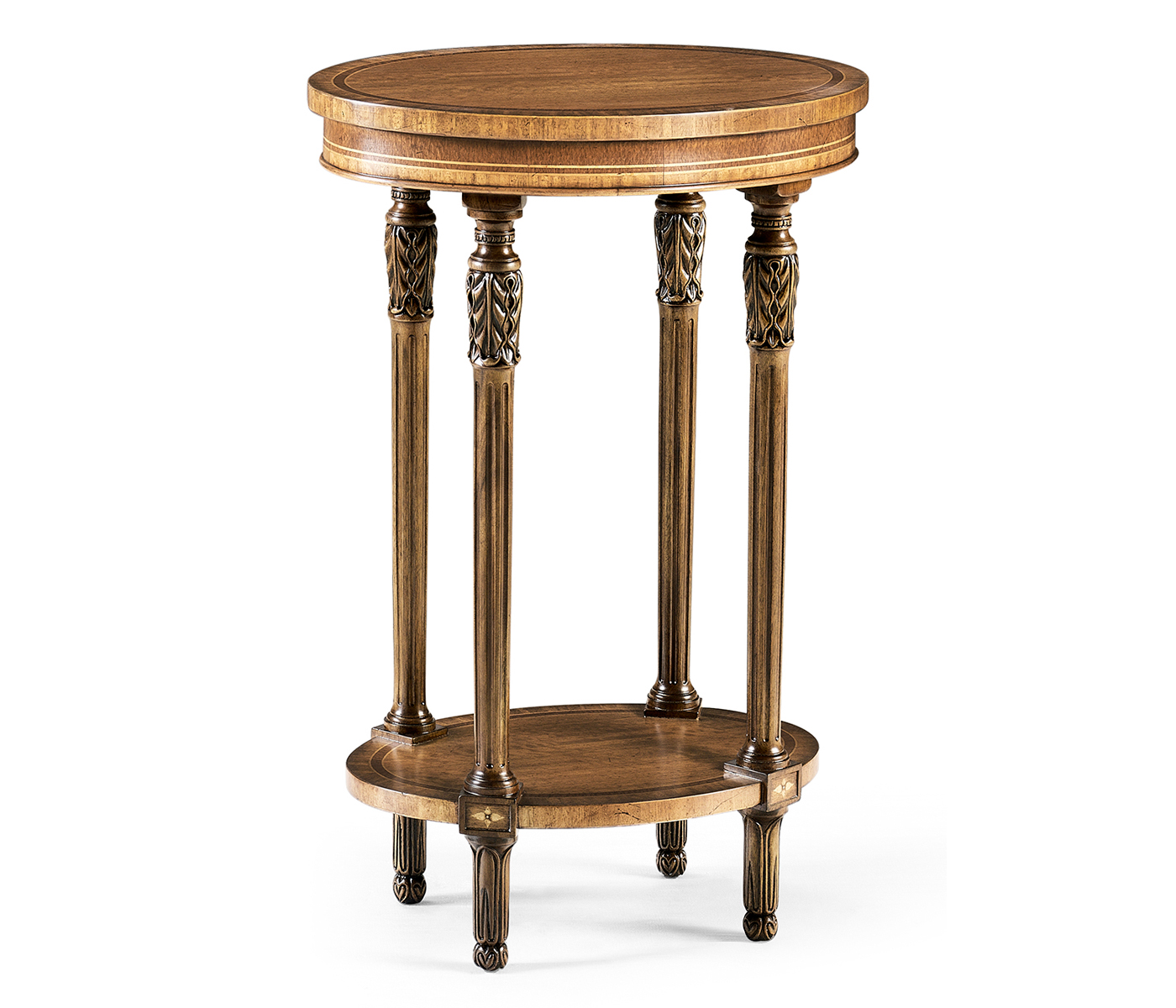 Napoleon III style oval wine table with fine inlay