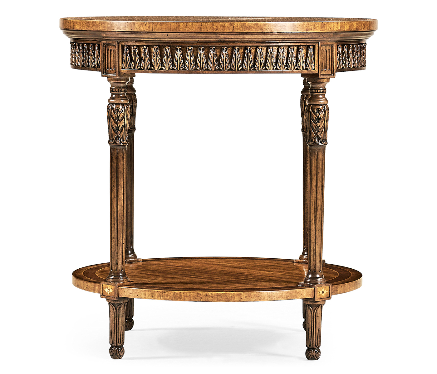 Napoleon III style round side table with fine inlay