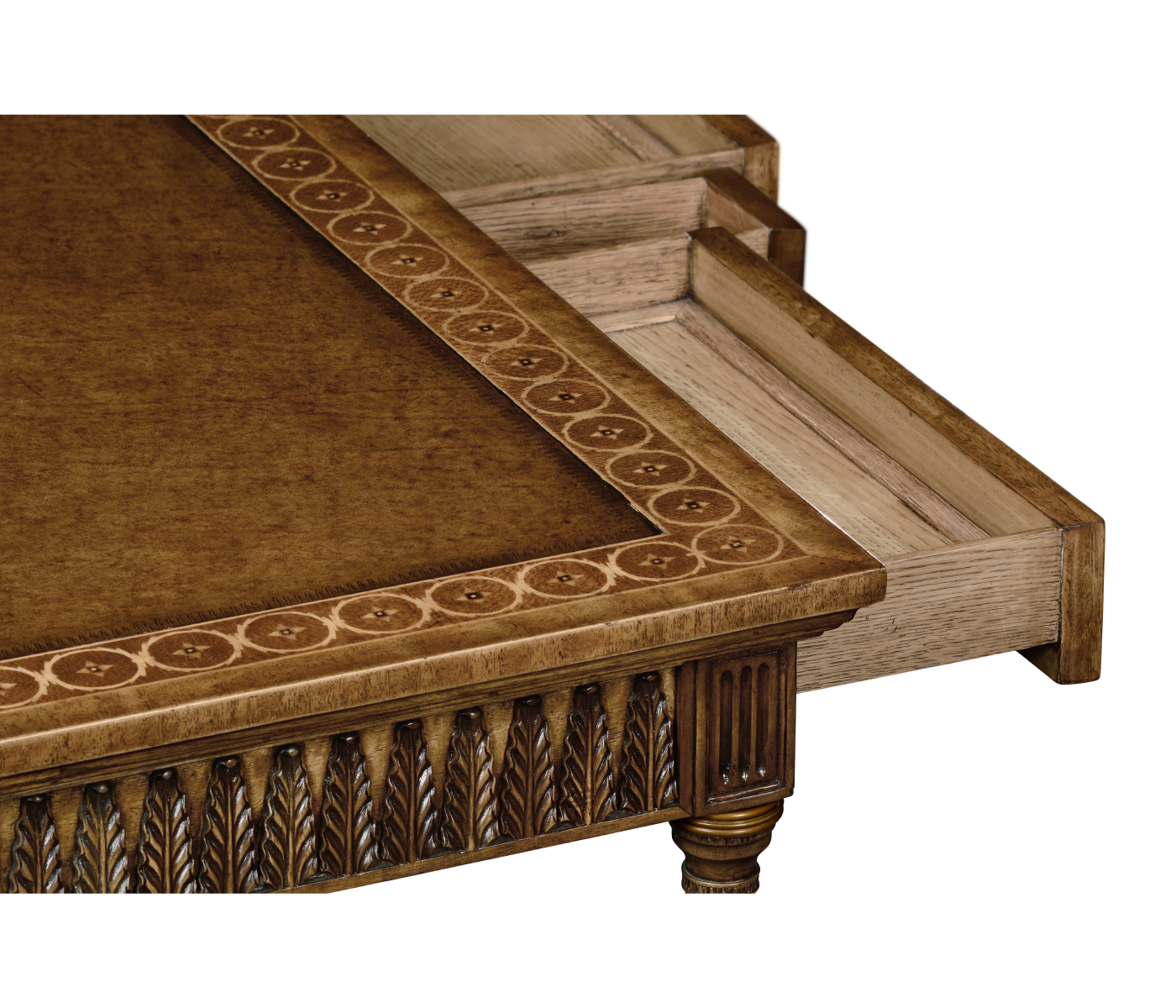 Napoleon III style bureau plat with fine inlay