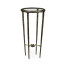 Bronze finish hammered iron circular wine table