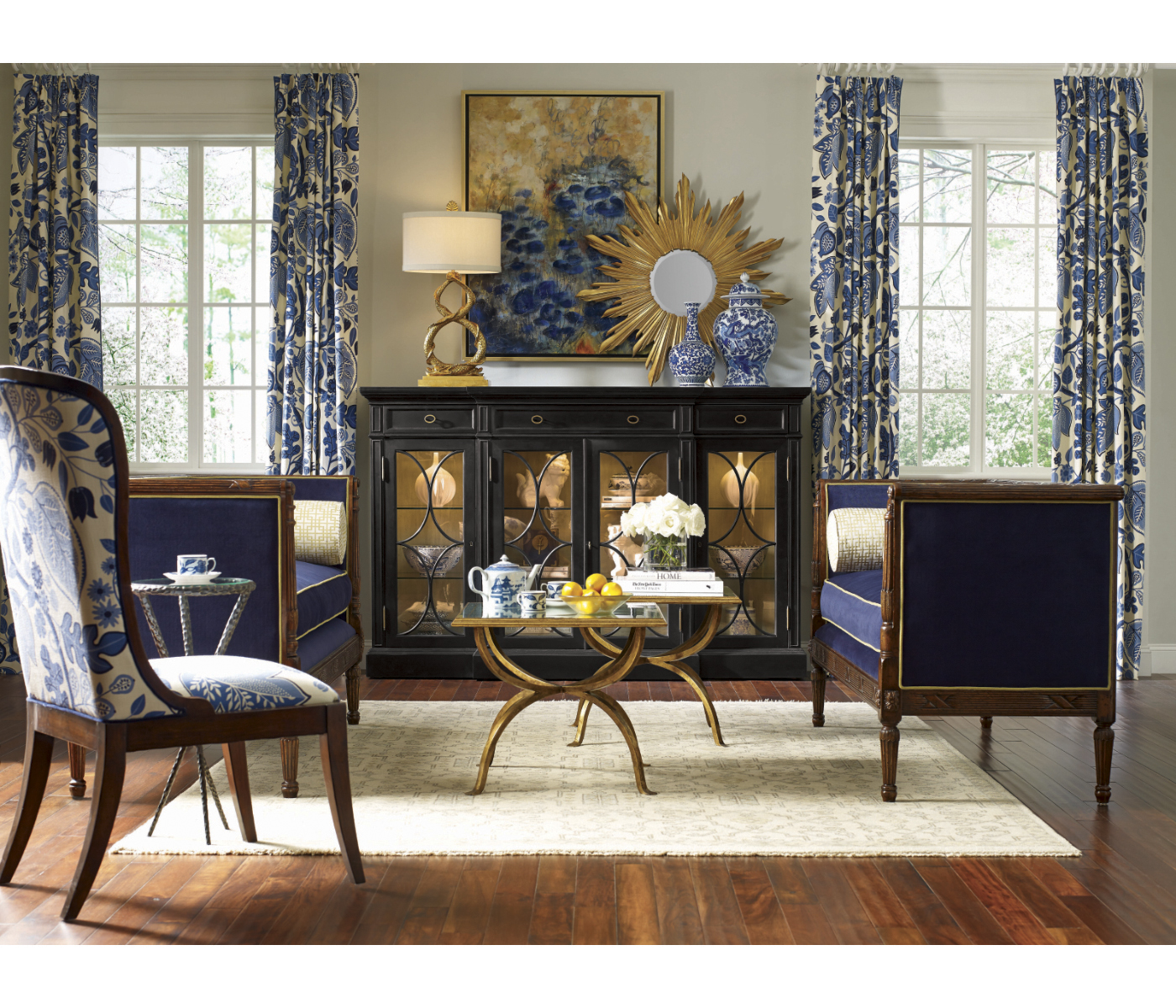 Hammered Antique Black Brass Circular Wine Table