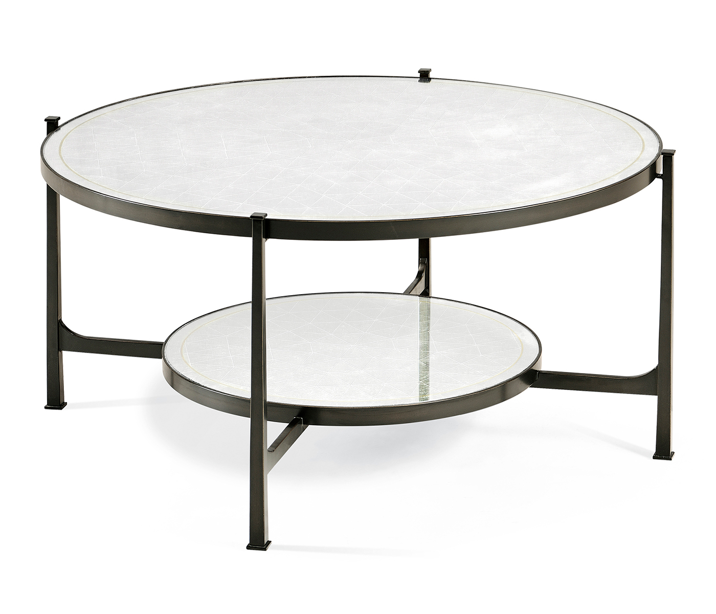 Églomisé Glass Bronze Coffee Table