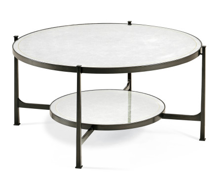 Églomisé Glass Bronze Coffee Table
