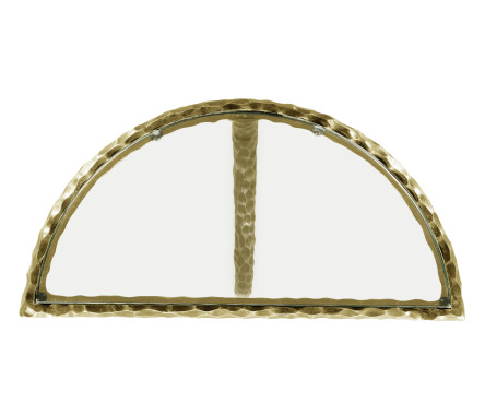 Brass hammered pair wall bracket tables