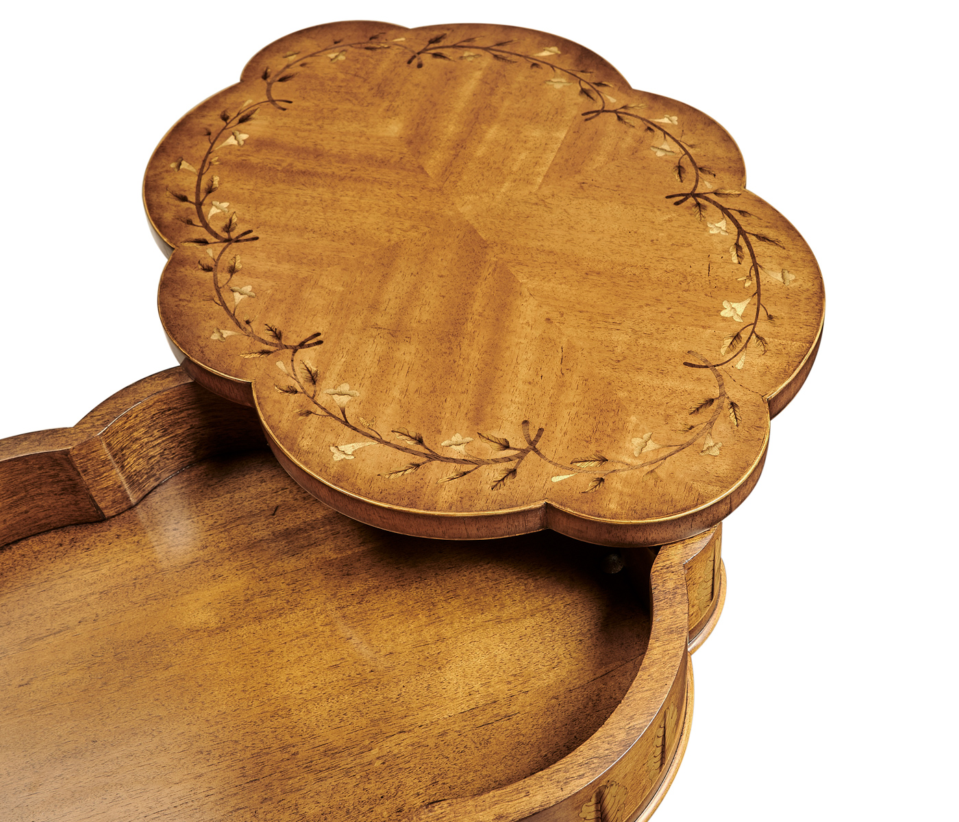 Sheraton style lobed work box