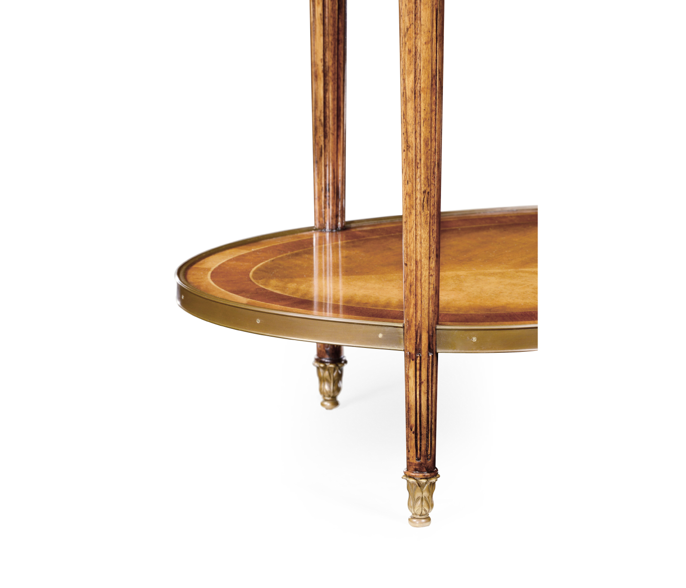 Sheraton style swagged oval side table.