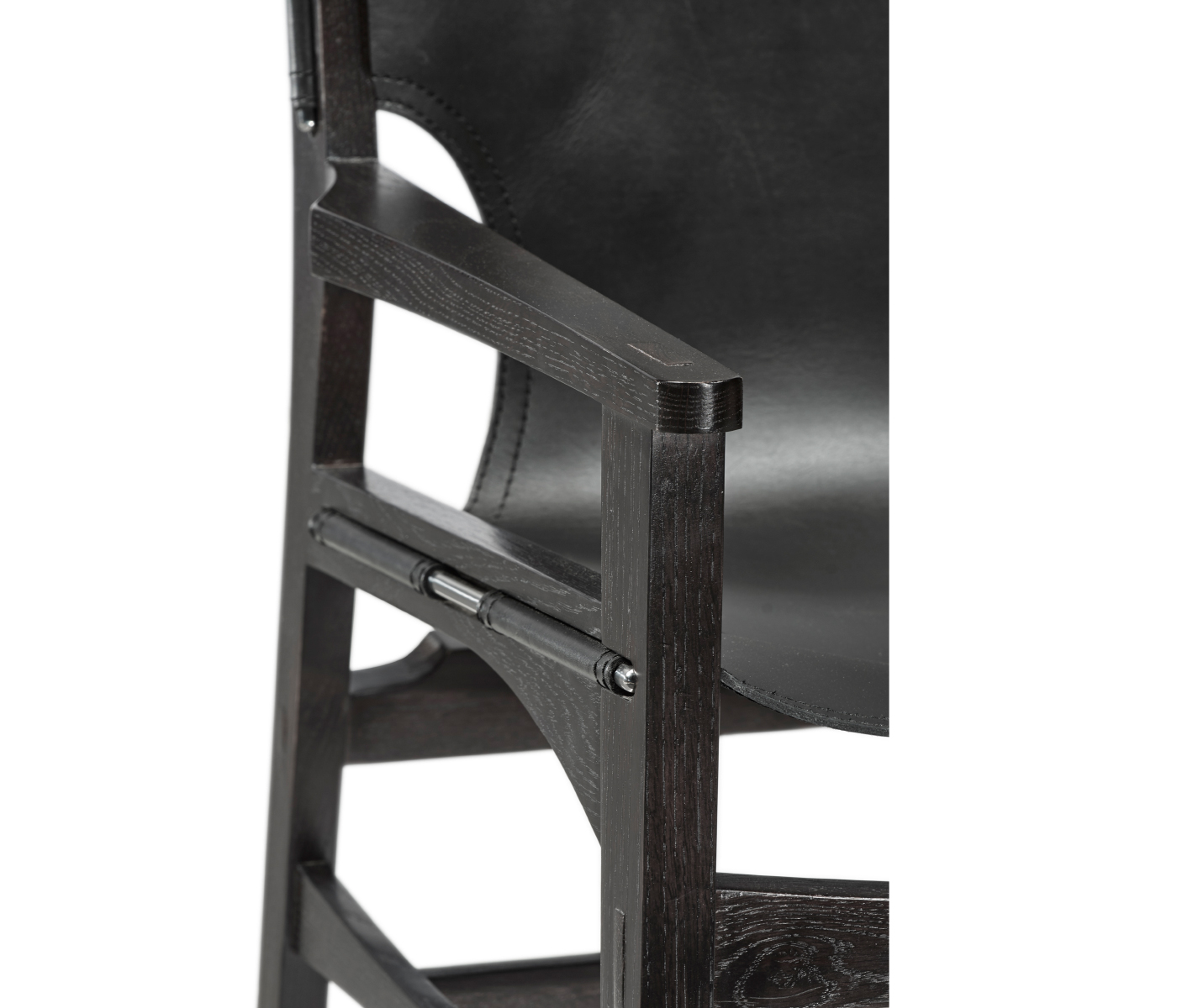 Casual Mid-cent Slung Leather Arm Chair