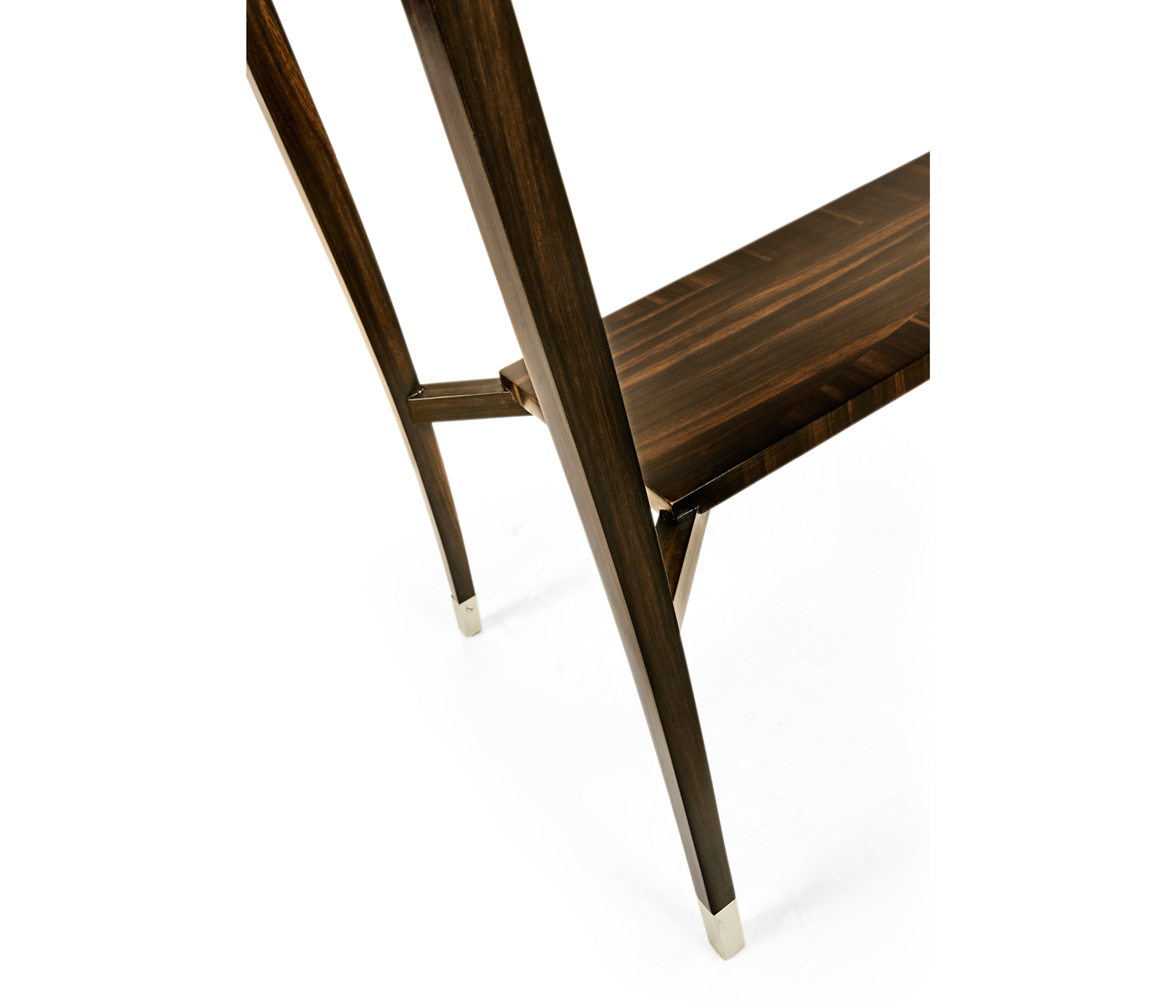 Macassar Ebony Narrow Console with White Brass Detail