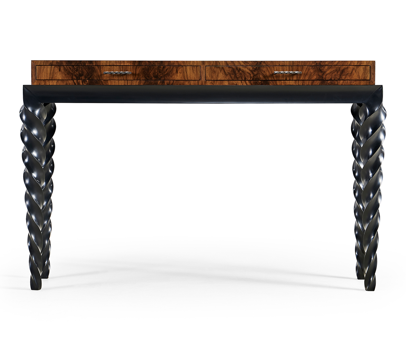 Black Barleytwist Console Table with Drawers