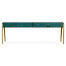 Teal Faux Shagreen and Brass Legged Coffee Table