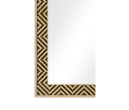 Classic Julian Herringbone  mirror (Tan Tweed)