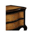 French style black painted and cherry bedside chest
