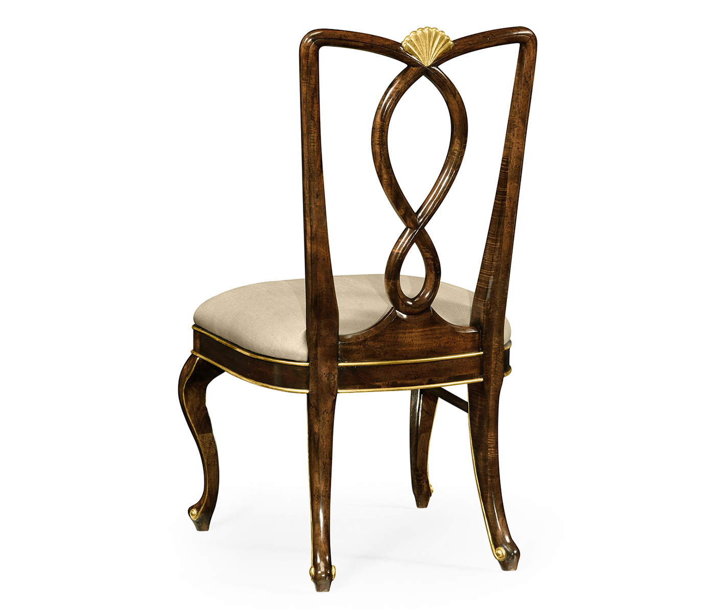 Antique mahogany brown dining side chair