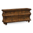Large Rectangular Rustic Walnut Chest of Drawers