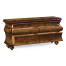 Large Rectangular Rustic Walnut Chest of Drawers