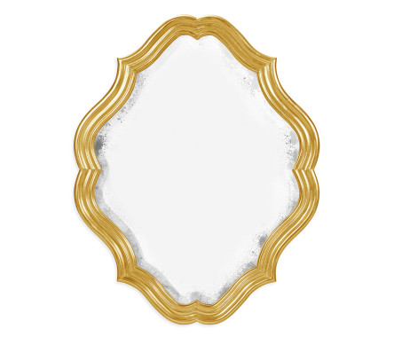 Oval antique mirror (Gilded)