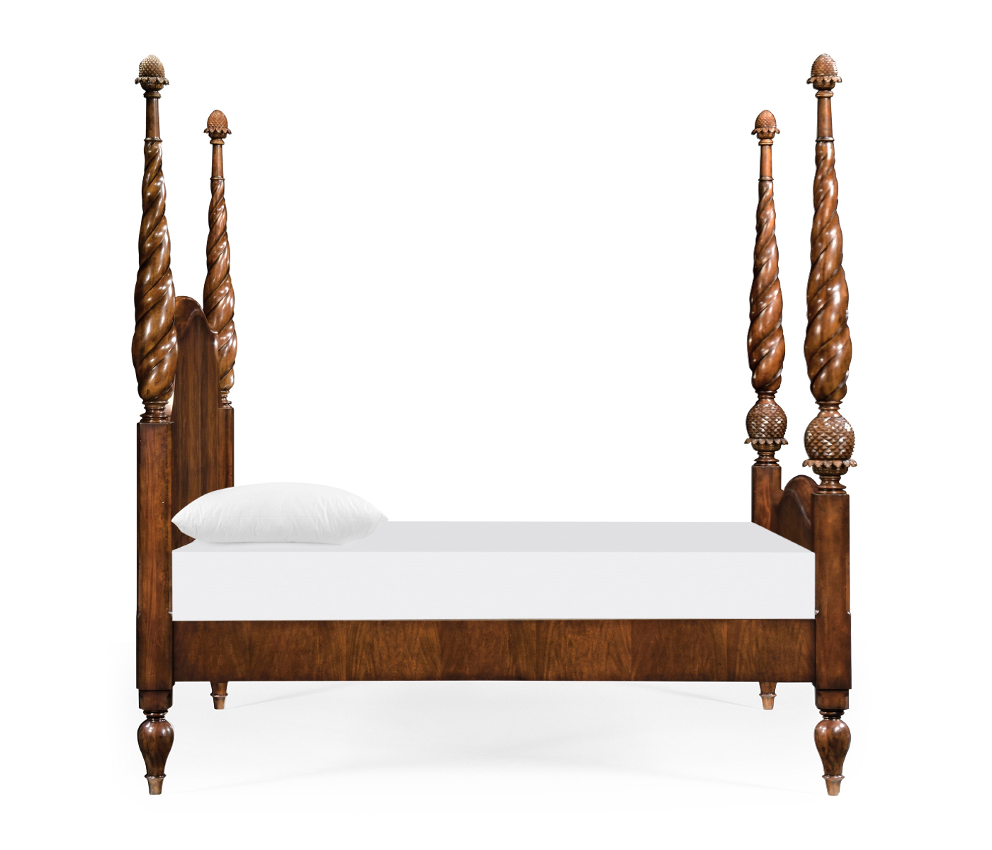 Four Poster Mahogany UK Queen Bed