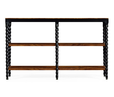 Black Barleytwist Bookcase