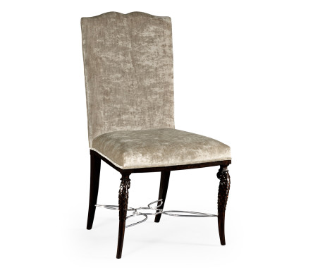 Icarus Dining Side Chair, Upholstered in Calico Velvet